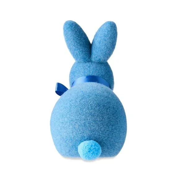 Way To Celebrate Easter Flocked Blue Bunny 9" Lightweight Decor - Picture 4 of 13